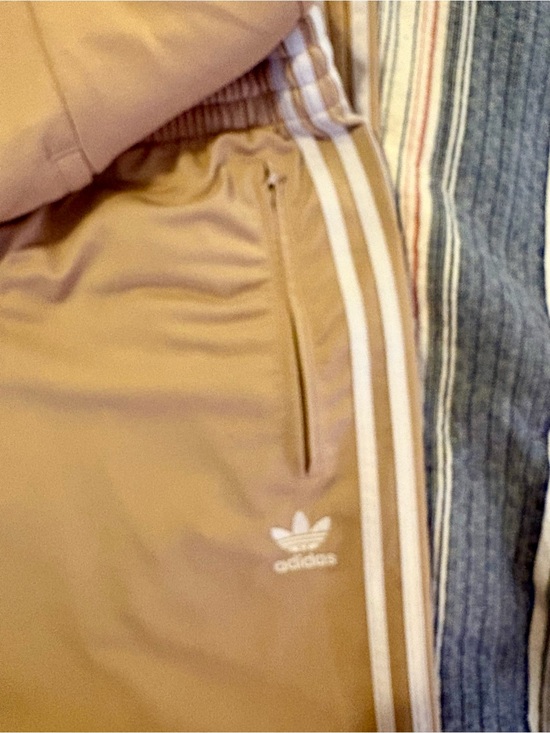 adidas Other - Men's New 2XL Adidas Firebird Track pants and jacket in Tan with White Stripes